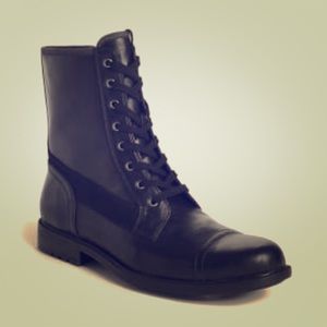 G by Guess Trenton Faux Leather/ Canvas Boots